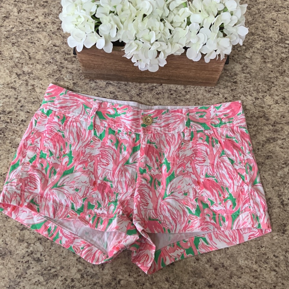 Lilly Pulitzer Ladies Prep Pink Flamingo The Walsh Short- 3" Inseam Shorts